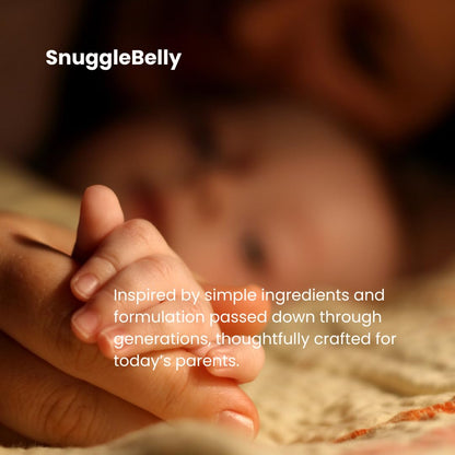 Baby Gas Relief Balm by SnuggleBelly - Herbal Tummy Rub for Colic Relief