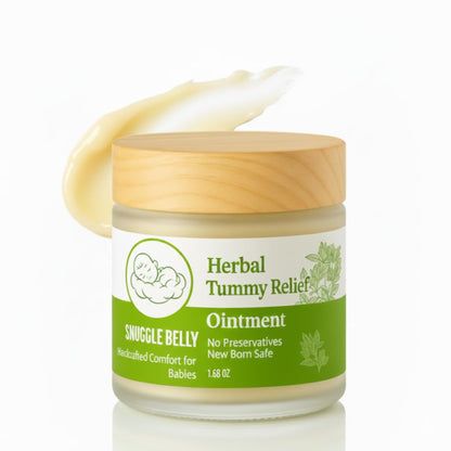 Baby Gas Relief Balm by SnuggleBelly - Herbal Tummy Rub for Colic Relief